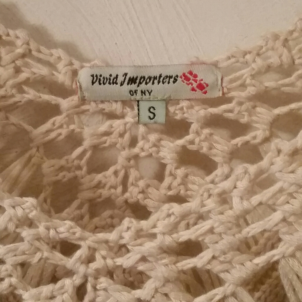 crochet boho top, S - Picture 4 of 6